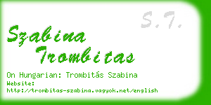 szabina trombitas business card